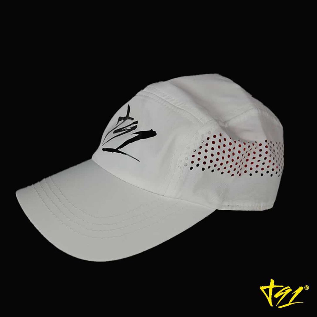 Cappellino running con transfer monocolore