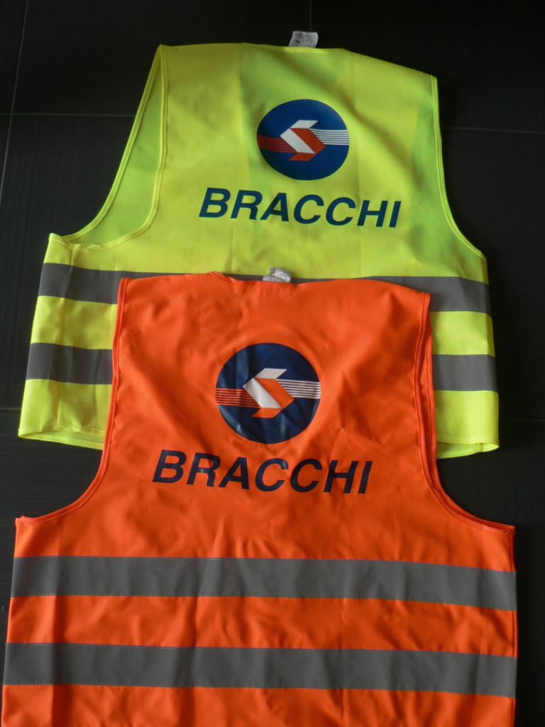 Gilet abbigliamento da lavoro in serigrafia